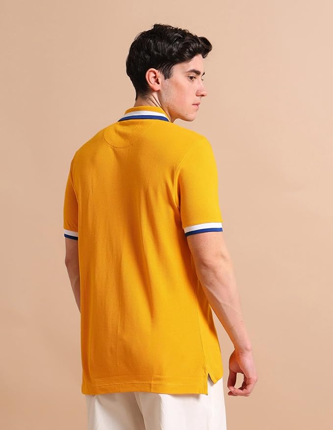 U.S. Polo ASSN. Solid Slim Fit Polo T Shirts for Men - 100% Cotton, Half Sleeves Mens Tshirt - Image 4